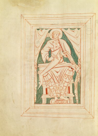 Ms 103 Frontispice représentant Saint Grégoire le Grand (540-604) d