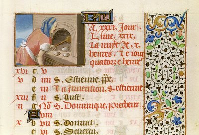 Ms 134 Août : Cuisson du pain, d
