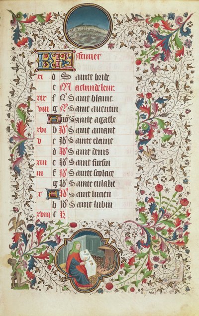 Ms 19 Février : Poissons et un homme festoyant, d