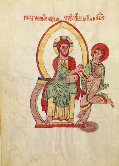 Ms. 1 Fol 111v Saint Jean courant pour recevoir l