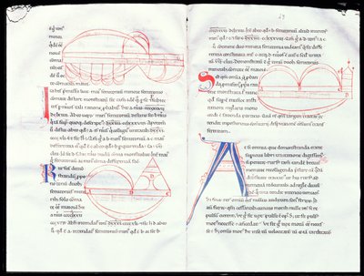 Ms 237 f.47-48 Intervalles musicaux du Traité musical de Boèce - French School