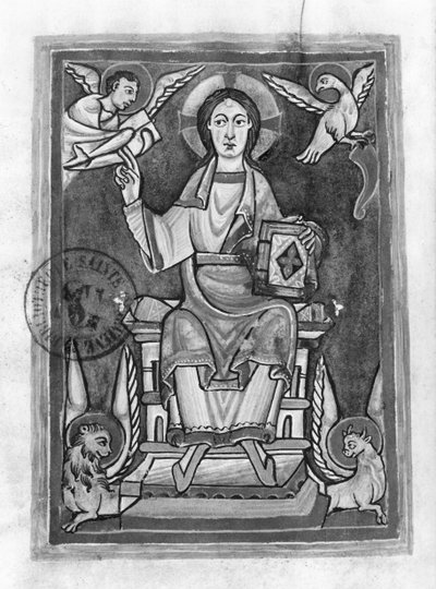 Christ en majesté, de Ms 2657 fol. 1v d