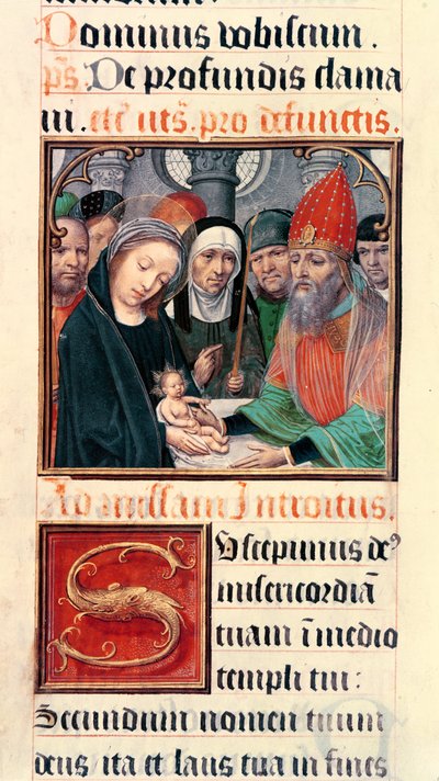 Ms 60 fol.25r Présentation de Jésus au Temple, d