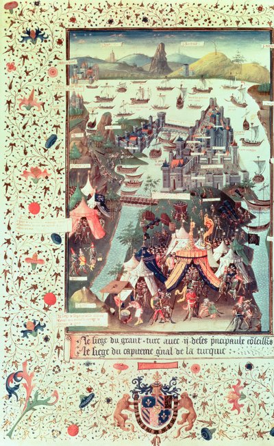 Ms Fr 9087 f.207v Le Siège de Constantinople en 1453, du Voyage d