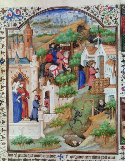 Scènes de la vie de Saint Benoît, du Bréviaire du Duc de Bedford, c.1424-35 - French School