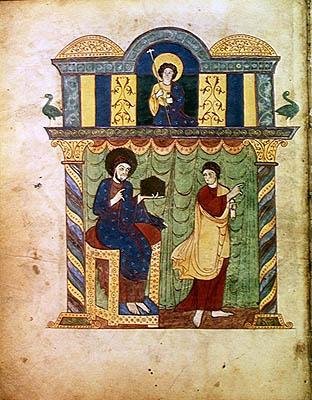 Ms Lat 8878 fol.1v Jésus présentant l