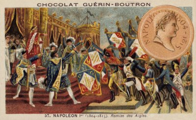 Napoléon et la distribution des aigles - French School