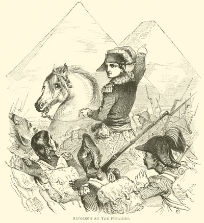 Napoléon aux Pyramides (gravure) - French School
