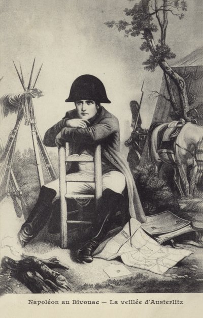 Napoléon au Bivouac - French School