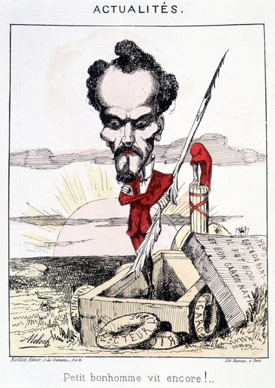 Actualités - Petit bonhomme vit encore ! Caricature sur Rochefort debout dans une tombe - French School