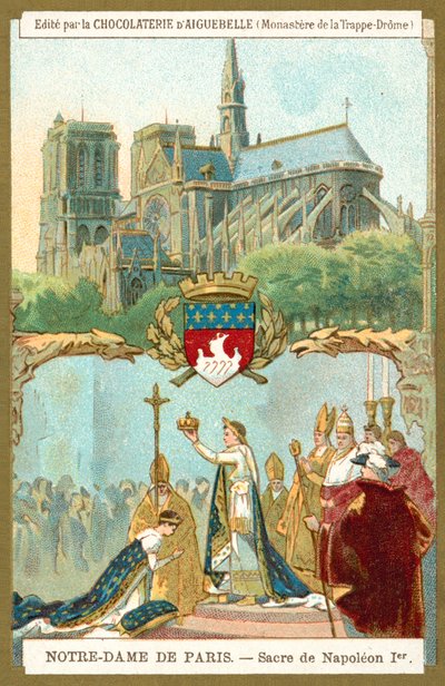 Notre-Dame de Paris et le couronnement de Napoléon Ier comme empereur de France - French School