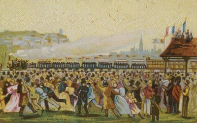 Ouverture du premier chemin de fer français, 1832 - French School