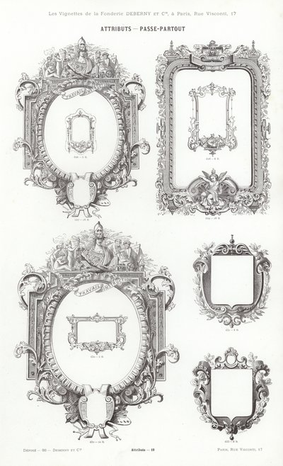 Page de Vignettes Typographiques - French School