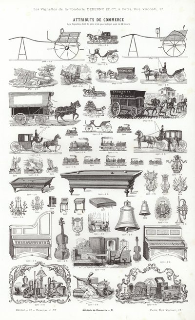 Page de Vignettes Typographiques - French School