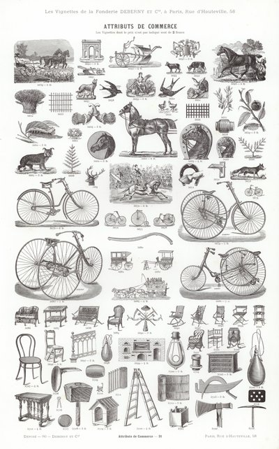 Page de Vignettes Typographiques - French School