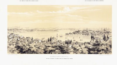 Panorama de Constantinople, avec deux vues de Buyukdere - French School