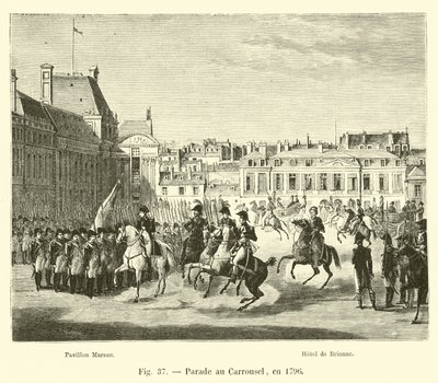 Parade au Carrousel, en 1796 - French School