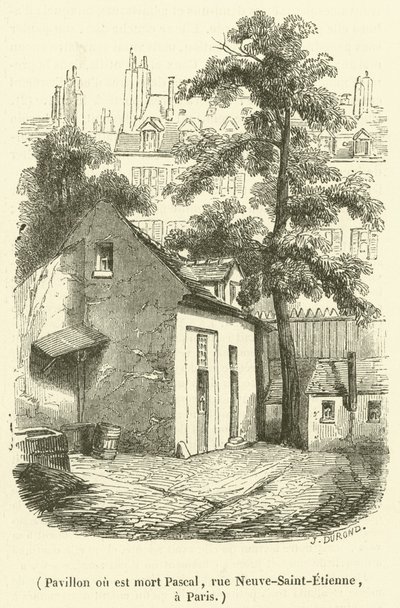 Pavillon ou est mort Pascal, rue Neuve-Saint-Etienne, a Paris - French School