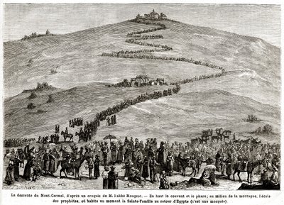 Pèlerinage de pénitence aux Lieux Saints du 25 avril au 8 juin 1882 (gravure) - French School