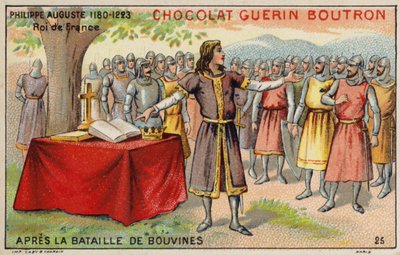 Philippe Auguste, roi de France, après la bataille de Bouvines - French School