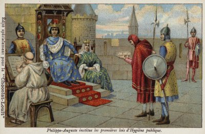 Philippe Auguste, roi de France, établissant les premières lois relatives à l