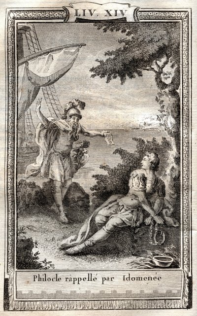Philocle rappelé par Idoménée - gravure de 1798 d