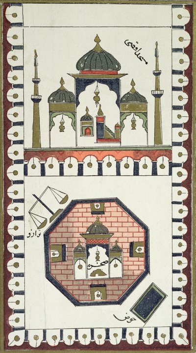 Plan de la mosquée Al-Aqsa et du Dôme du Rocher, d