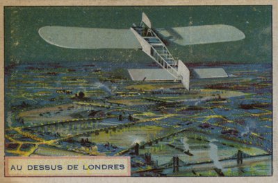 Avion au-dessus de Londres - French School