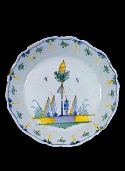Assiette décorée avec l