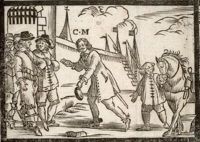 Pamphlets politiques Mazarinade : Mazarin libère les princes au Havre, gravure sur bois - French School