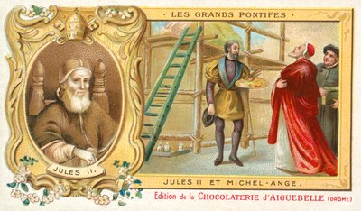 Pape Jules II avec Michel-Ange - French School