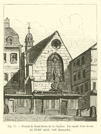 Portail de Saint-Denis de la Chartre, fac-similé d
