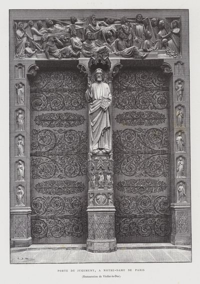 Portail du Jugement Dernier, Notre Dame de Paris - French School