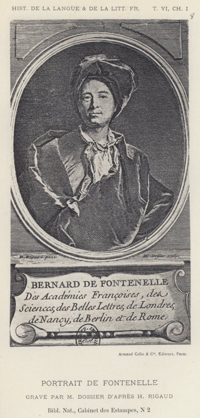 Portrait de Fontenelle - French School