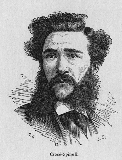 Portrait de Crocé-Spinelli, physicien français - dans "Album de la Science; savants illustres; Grandes découvertes" 1896. - French School