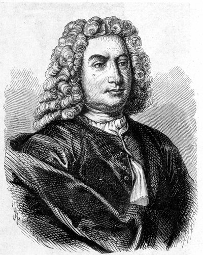 Portrait de Daniel Bernouilli (Bernoulli) (1700 - 1782), mathématicien et physicien suisse - dans « Album de la Science ; savants illustres ; Grandes découvertes » 1896 - French School