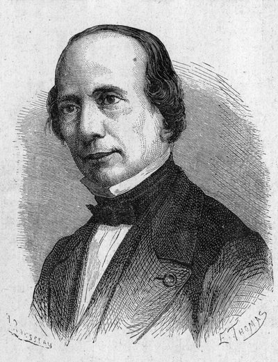 Portrait de J. Caselli, physicien italien - dans "Album de la Science; savants illustres; Grandes découvertes" 1896. - French School