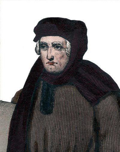 Portrait de Jean Froissart (1337-1404), chroniqueur français de la France médiévale - French School