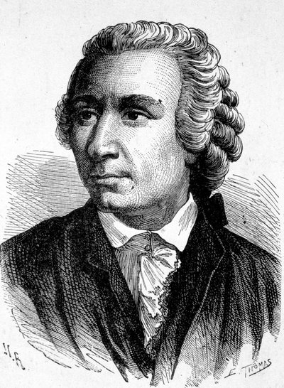 Portrait de Léon (Leonhard) Euler (1707 - 1783), mathématicien suisse - dans « Album de la Science; savants illustres; Grandes découvertes » 1896. - French School