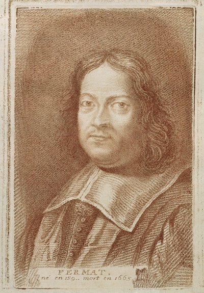 Portrait de Pierre de Fermat (1601-1665) de Histoire des Mathématiciens par Alexandre Saverien, milieu du 18e siècle - French School