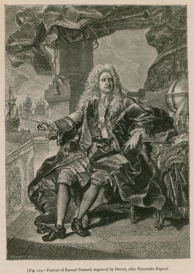 Portrait de Samuel Bernard, gravé par Drevet, d
