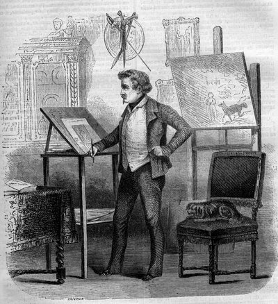 Portrait de Tony Johannot (Antoine Johannot dit) - French School
