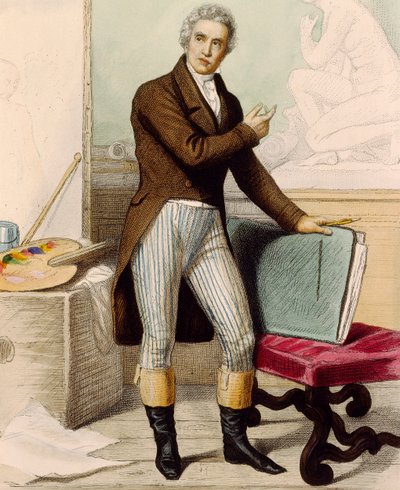 Portrait du peintre Jacques-Louis David - French School
