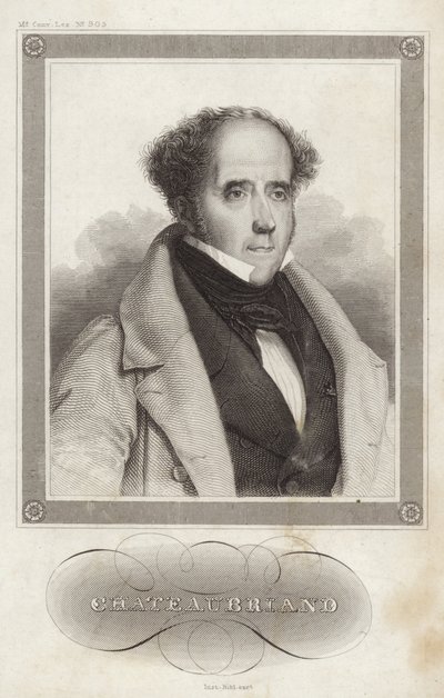 Portrait du vicomte de Chateaubriand - French School