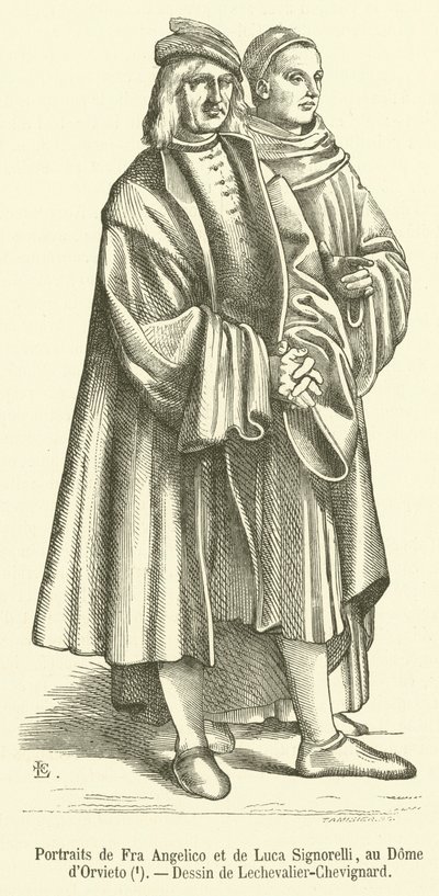 Portraits de Fra Angelico et de Luca Signorelli, au Dôme d