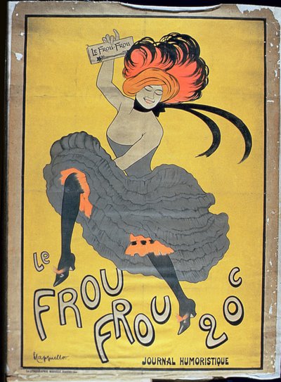 Affiche pour le journal humoristique "Le Frou Frou" (lithographie couleur) - French School