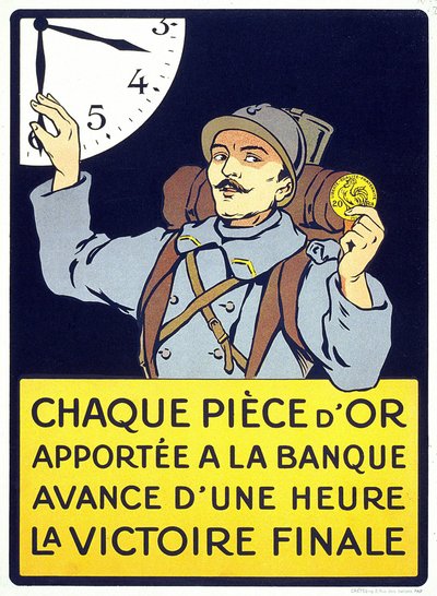 Affiche imprimée en 1914 : « Chaque pièce d