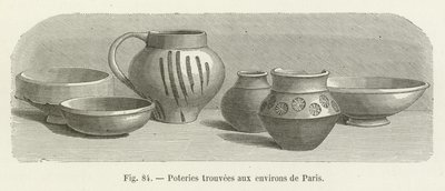 Poteries trouvées aux environs de Paris - French School