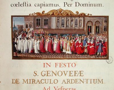 Procession du reliquaire de Sainte Geneviève, d