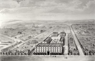 Projet pour le développement immobilier Napoléon, 58 rue Rochechouart, Paris, 1849 - French School
